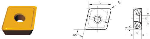 inserti in carburo cementato CCMT