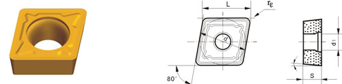 inserti in carburo cementato CCMT-HKM