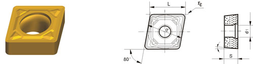 inserti in carburo cementato CCMT-HKR