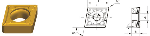 cemented carbide indexable inserts CCMT-HMF