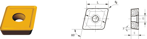 inserti in carburo cementato CCMT-V