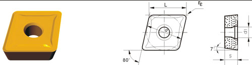 cemented carbide indexable inserts CCMT-ZF