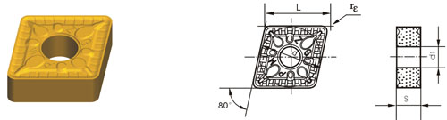 inserti in carburo cementato CNMG-ZPM