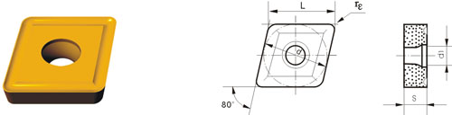 inserti in carburo cementato CNMT-V