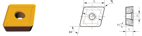 inserti in carburo cementato CPGT-ZM