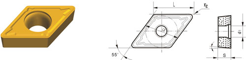 inserti in carburo cementato DCMT-HKM