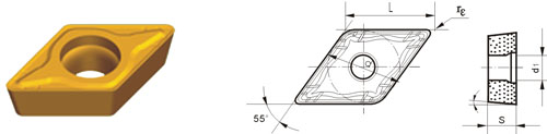 Semen Carbide indexable inserts DCMT-HPR