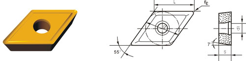 Semen Carbide indexable inserts DCMT-V