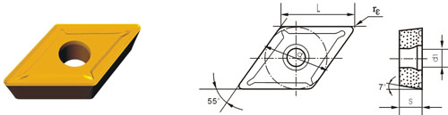 ซีเมนต์คาร์ไบด์ indexable inserts DCMT-ZF3