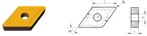 מוסיף לאינדקס קרביד ביצרו DNMG-ZF3