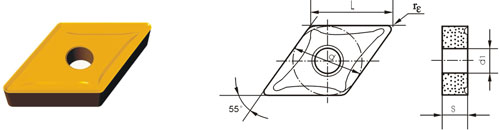 склеенный Карбид сменными пластинамиs DNMM-ZF