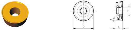 cemented carbide indexable inserts type RCMX-ZV