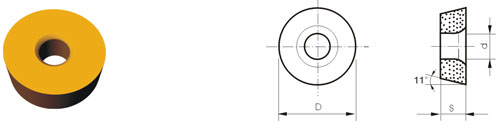 Indexable inserta RPMW R Tipo
