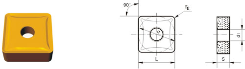 inserti in carburo di tungsteno SNMG-ZF