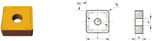 karbür takma uçlua Tipo S SNMG-ZF1