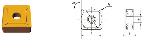 ทังสเตนคาร์ไบด์แทรกสามารถจัดทำดัชนี SNMG-ZF3