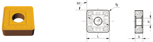 tungsten carbide indexable insert SNMG-ZM24