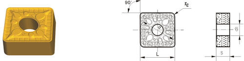 Indexable Inserta Tipo S SNMG-ZPM