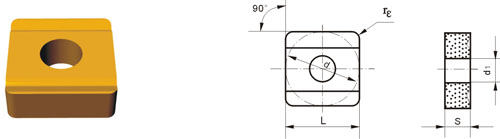 inserti in carburo di tungsteno SNMM-H