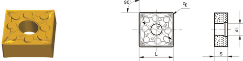 inserti in carburo di tungsteno SNMT-ZPF