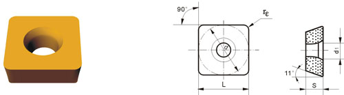 inserti in carburo di tungsteno SPGB