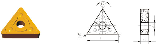 Indexable Inserta Tipo T TNMG-ZG