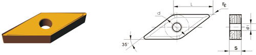 inserti in carburo di tungsteno VNMG-V