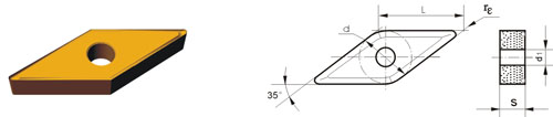 ทังสเตนคาร์ไบแทรกถอด VNMM-V