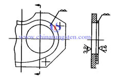 tungsten karbür aşınma plakası drawing