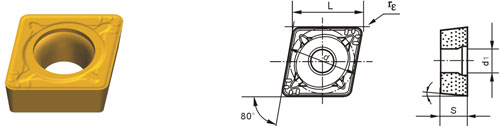 inserti in carburo cementato CCMT-HMR