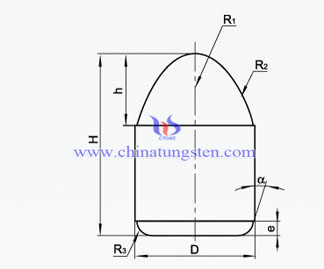 tungsten carbide chise button picture