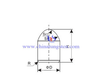 tungsten carbide parabolic button picture