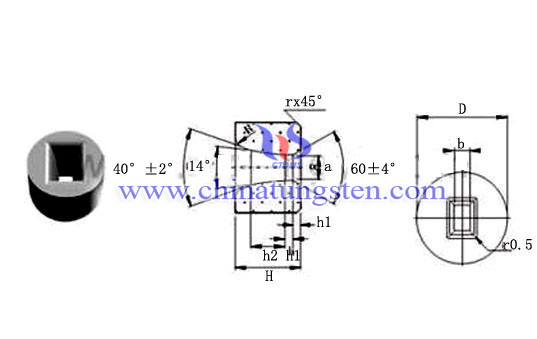 l carburo de tungsteno del rectángulo de dibujo morir