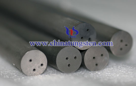 tungsten carbide three spiral holes rod